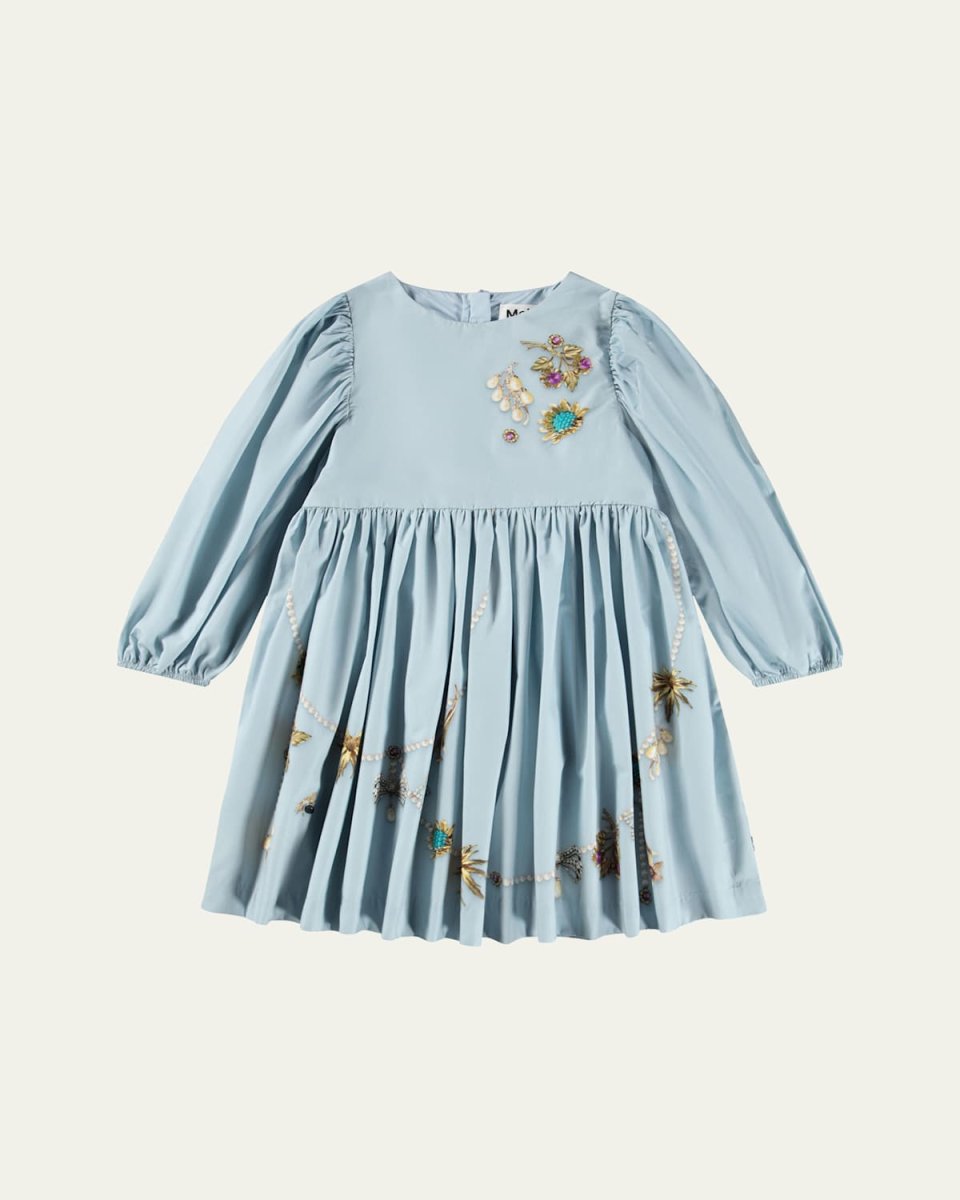 Girl's Cilja Long-Sleeve Dress, Size 2